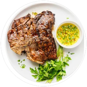 Gegrilde T-bone steak met chimichurri