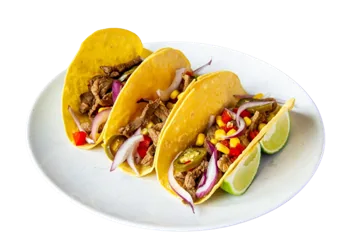 Mexicaanse taco's met rundvlees, ui en limoen